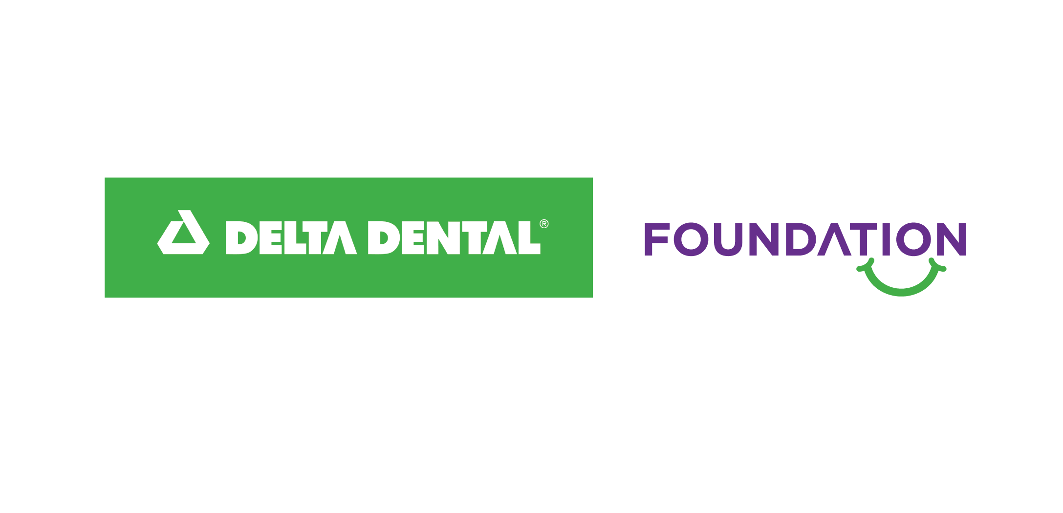 Green DeltaDental Logo. DeltaDental Foundation with smile logo.