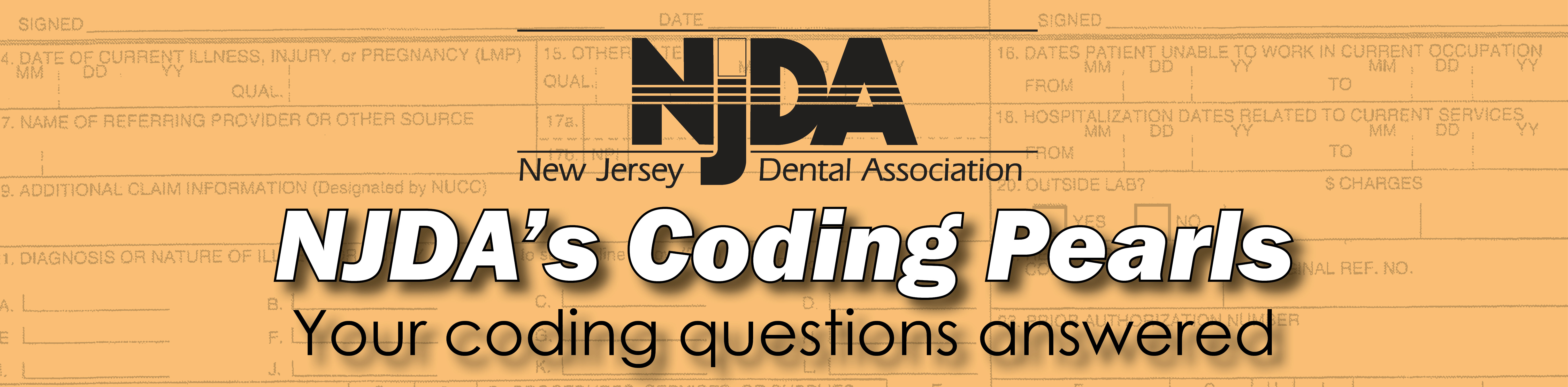 NJDA Coding Pearls