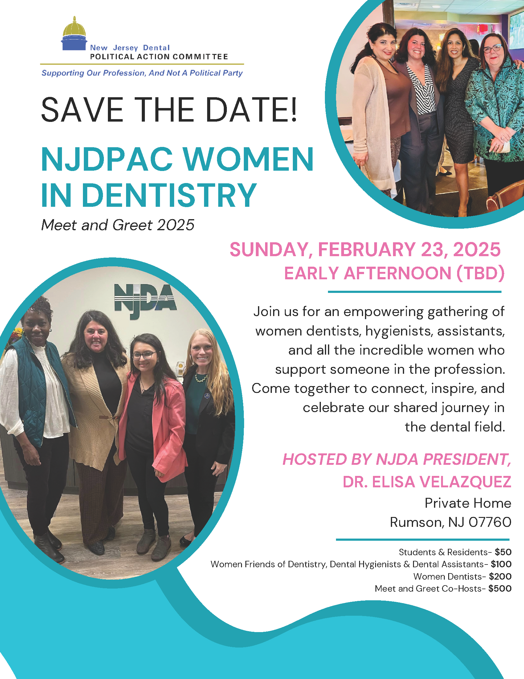 NJDPAC Women's Event Save the Date Flyer